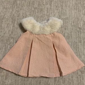 Pink Sparkly Fur Cat & Jack Infant Dress 0-3M